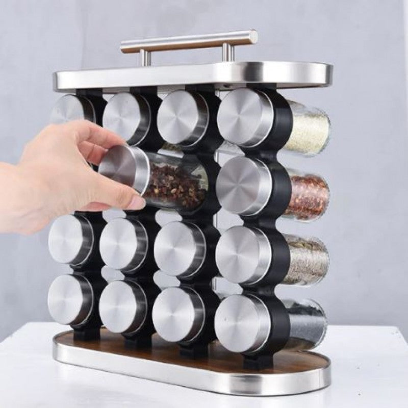 Premium Vertical Spice Rack Organizer (12-Jar / 16-Jar Set)