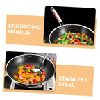 316 Stainless Steel Honeycomb Frying Pan