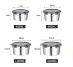 4-Piece Premium Stainless Steel Food Storage Set - My Store