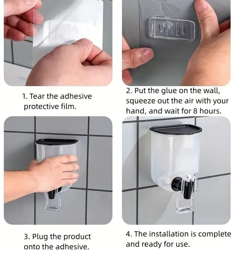 ClearView Wall-Mounted Dispenser for Kitchen & Bathroom 800ML