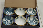 Japanese Style 6-Piece Ceramic Bowl Set