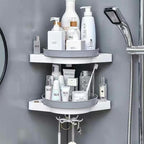 360° rotating corner shelf. Stylish space-saving