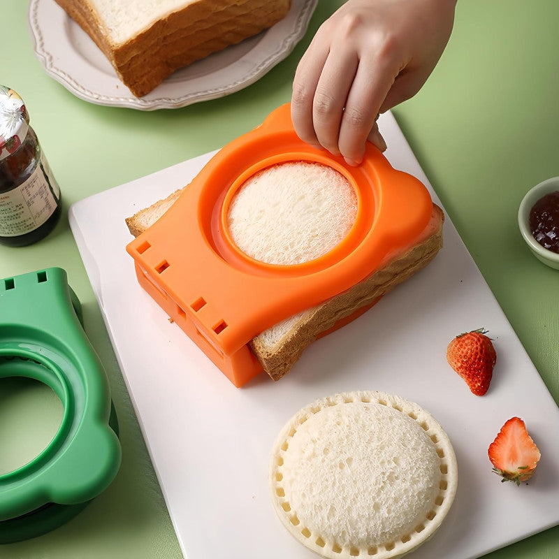 1 Pack Round Sandwich Cutter and Sealer, Bread Pocket Maker for School Lunches, Picnic, Camping