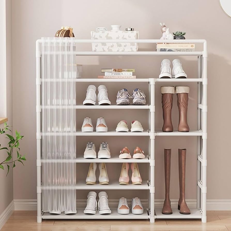 New Dustproof Shoe Rack with Curtain