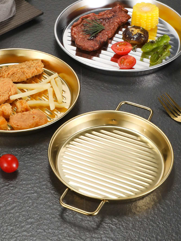 Golden Steak Style Serving Platters