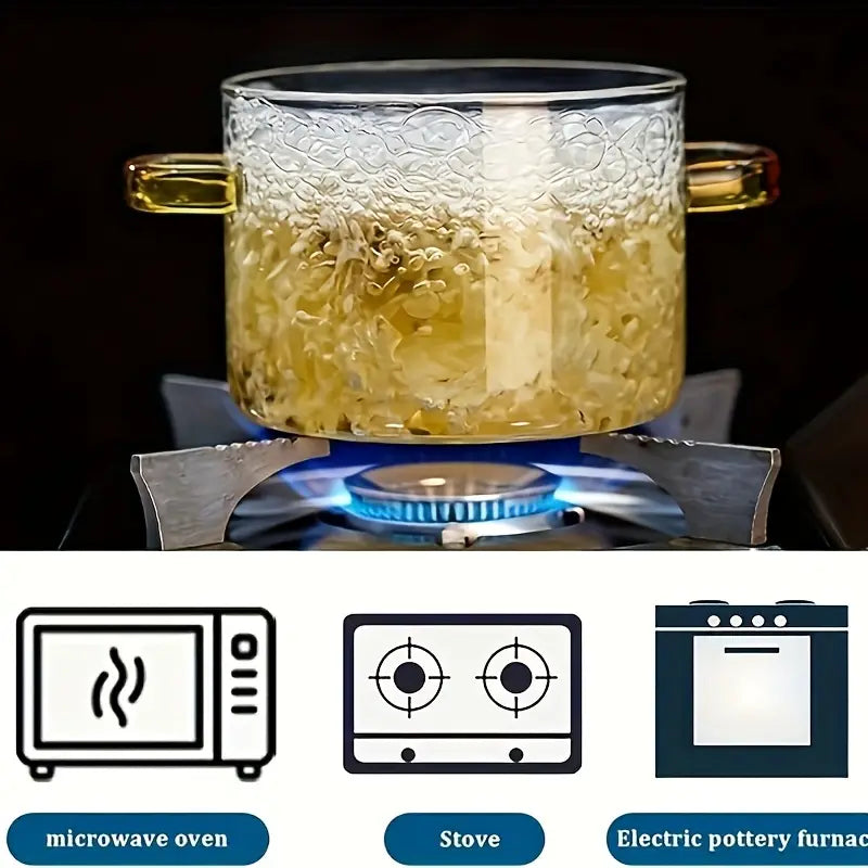 Heavy-Duty Glass Cooking Pot