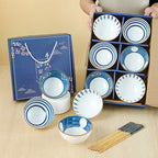 Japanese Style 6-Piece Ceramic Bowl Set