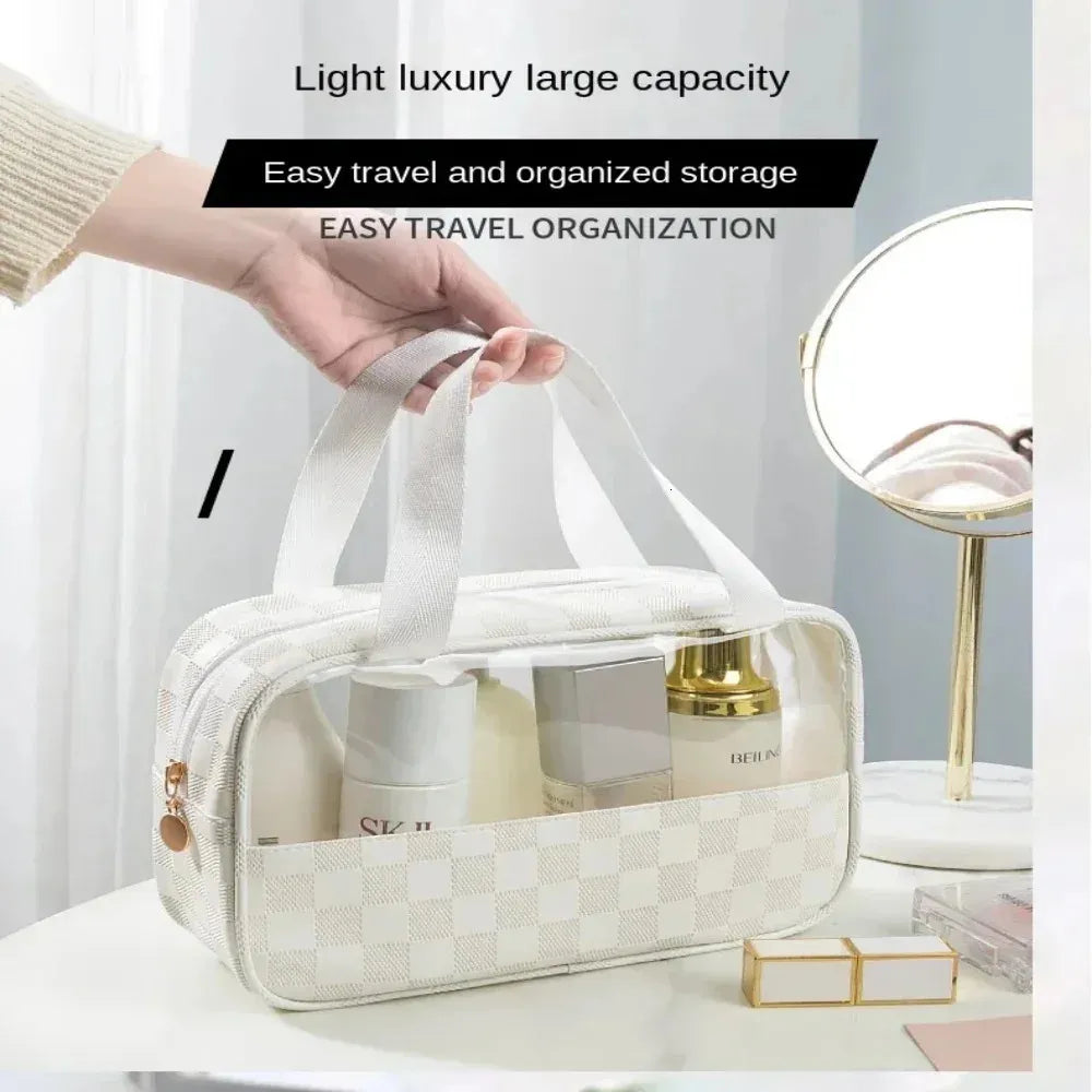 Transparent Cosmetic Travel Organizer Bag Set (3-Piece)