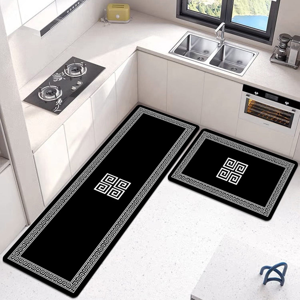 2-Piece Large Runner & Mat Set – Elegant Napa Leather Finish with Anti-Slip Base - My Store