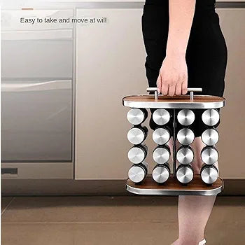 Premium Vertical Spice Rack Organizer (12-Jar / 16-Jar Set)