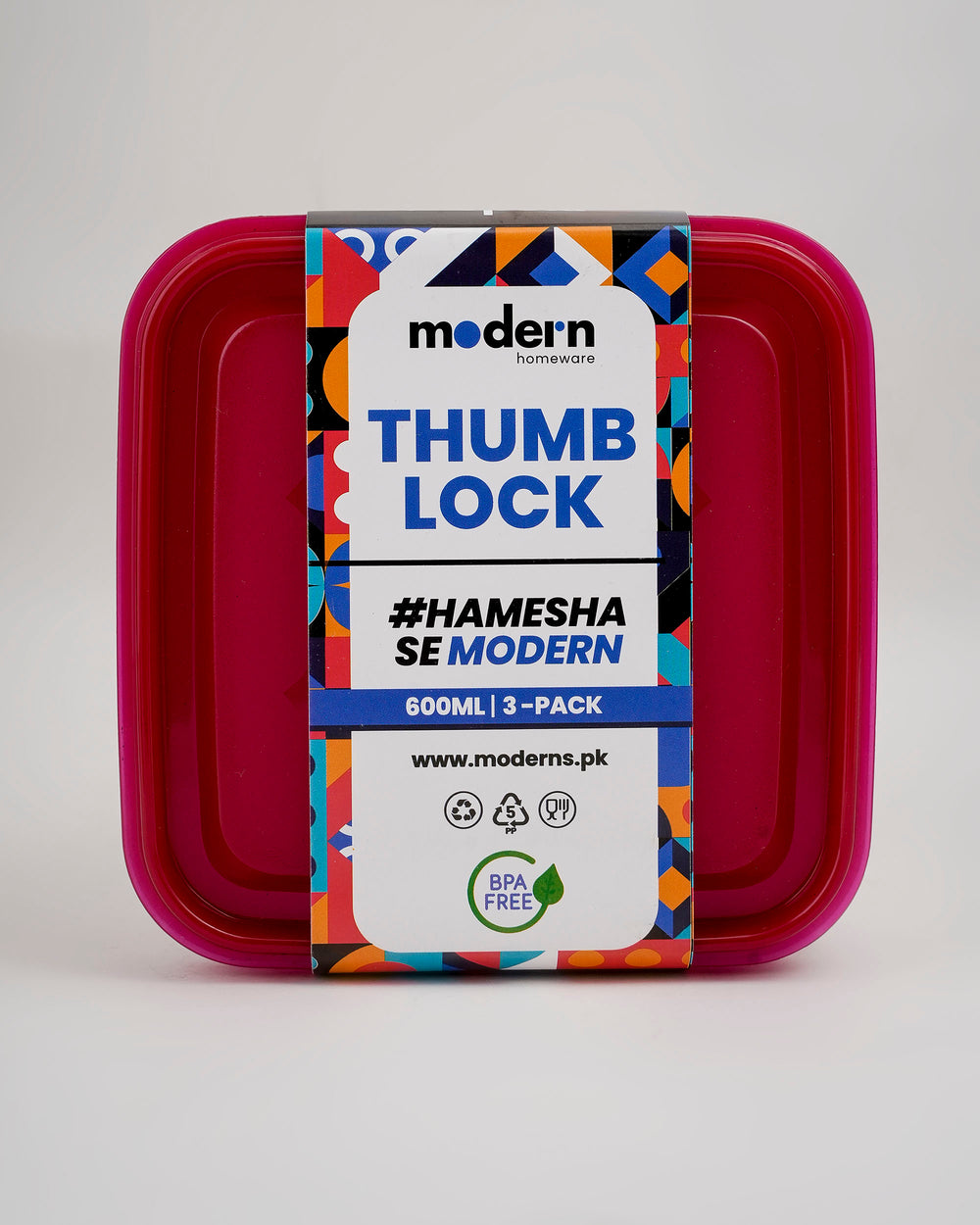 Modern Thumb Lock Container Set of 3 pcs
