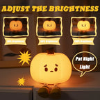 Sad Pumpkin Night Light, Cute Halloween Decor, Led Squishy Pumpkin Light