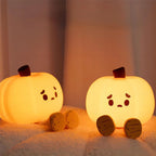 Sad Pumpkin Night Light, Cute Halloween Decor, Led Squishy Pumpkin Light