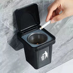 Multi-Purpose Wall-Mounted Mini Bin & Ashtray – Nail-Free Installation