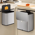 Stainless Steel Hanging Trash Can – Dual Opening Lid (3L / 8L) - My Store