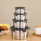 4-Piece Premium Stainless Steel Food Storage Set - My Store