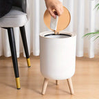 Indoor Trash Bin with Wooden Feet – 7L - My Store
