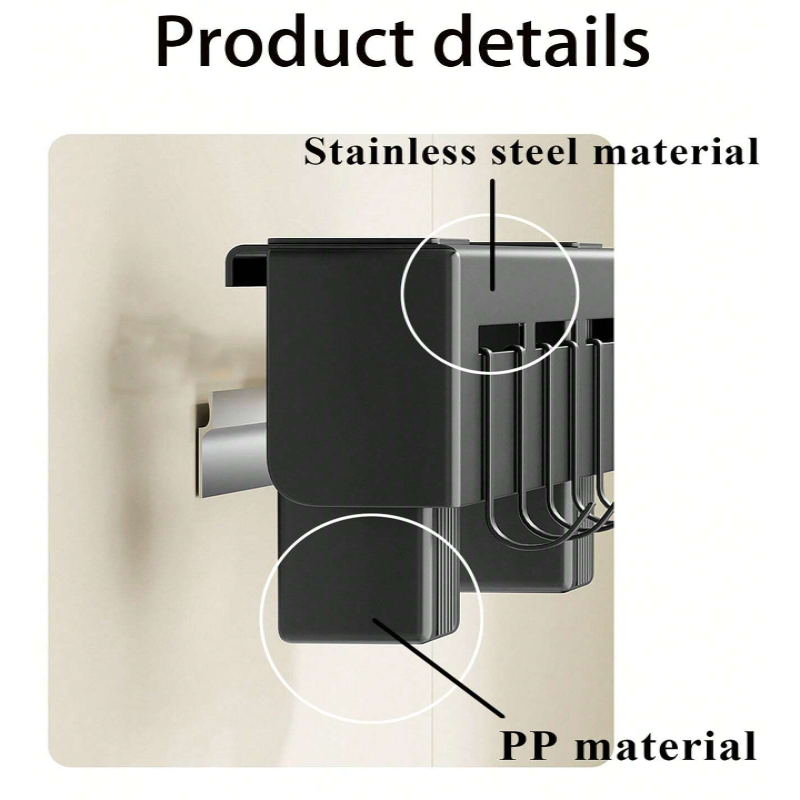 Multifunctional Wall-Mounted Kitchen Utensil Rack (7-in-1) - My Store