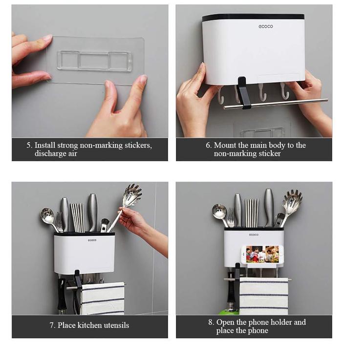 Ecoco Multi-Function Cutlery Drying Rack - My Store