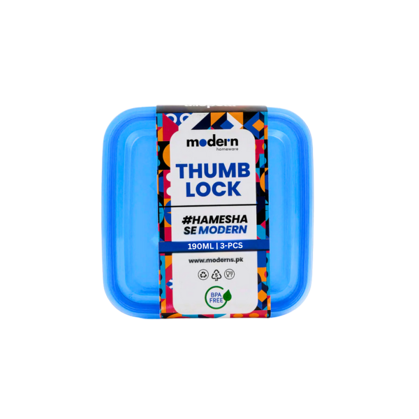 Modern Thumb Lock Container Set of 3 pcs