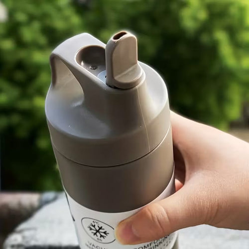 550ML Stainless Steel Tumbler Thermo Bottle with Straw