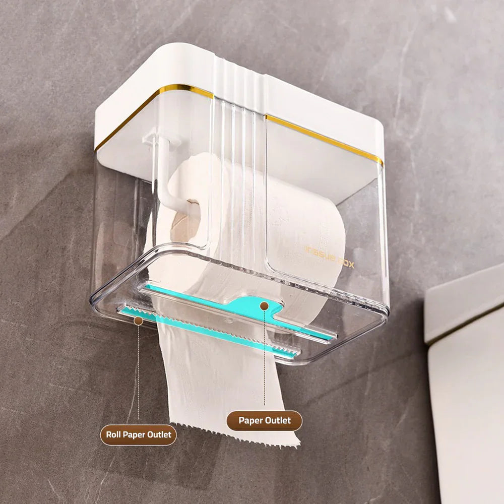 Punch-Free Waterproof Toilet Paper Holder Box