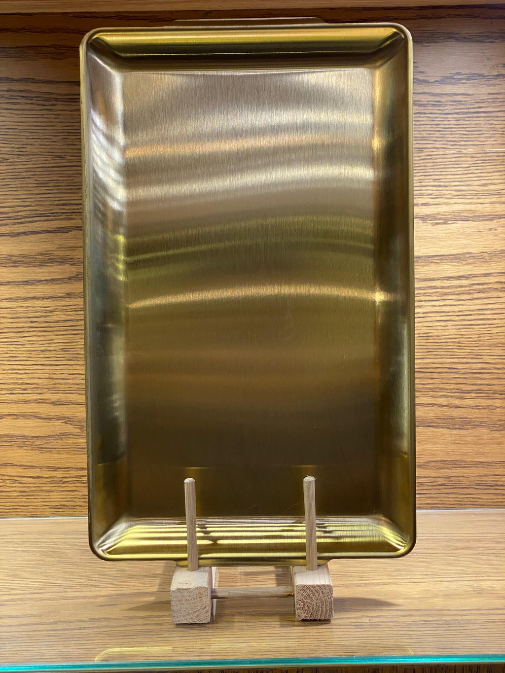 Golden Rectangle Serving Tray – Premium Stainless Steel