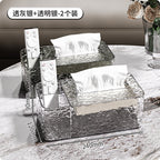 Elegant Ice Crystal Acrylic Tissue Box & Organizer