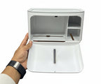 2-Tier Waterproof Wall-Mounted Toilet Paper Holder with Shelf