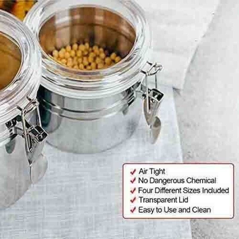 Airtight Stainless Steel Canister Set – 4 Pcs - My Store