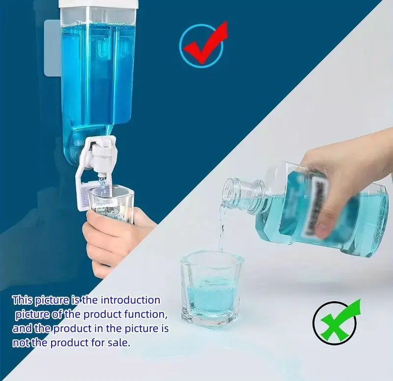 ClearView Wall-Mounted Dispenser for Kitchen & Bathroom 800ML