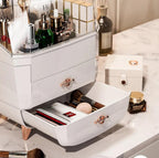 Vanity Cosmetics Storage Box – Dust-Proof Makeup Organizer