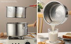 Stainless Steel Milk Pot with Strainer Basket – 20cm
