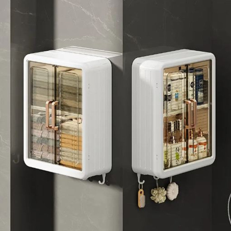 Bathroom Cabinet Punch-Free Wall-Mounted Storage Rack with Magnetic Suction - My Store