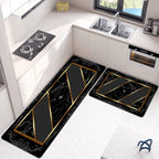 2-Piece Large Runner & Mat Set – Elegant Napa Leather Finish with Anti-Slip Base - My Store
