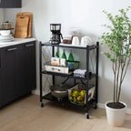 Foldable Kitchen Trolley 3-Layer - My Store