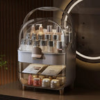 Luxury Cosmetic Organizer with Dust-Proof Cover & drawers