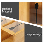 Bamboo Cutlery Holder Organizer