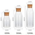 Premium Borosilicate Glass Jar Bottle with Wooden Cork