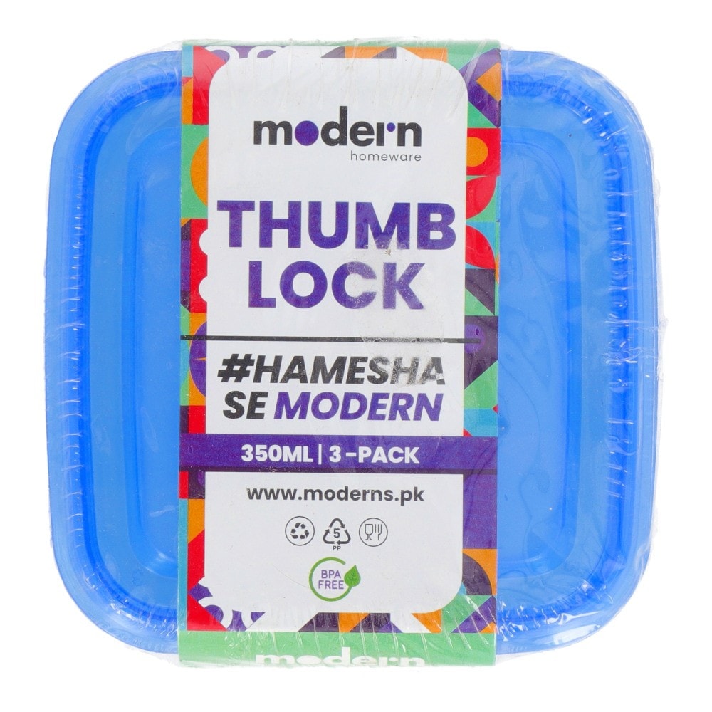 Modern Thumb Lock Container Set of 3 pcs
