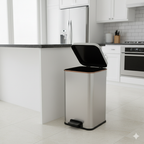 Stainless Steel Hydraulic Square Pedal Dustbin