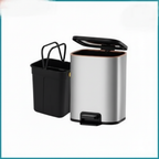 Stainless Steel Hydraulic Square Pedal Dustbin