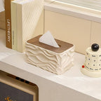 Minimalist Wave Pattern Tissue Box (Large Capacity)