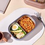 Stainless Steel Children Bento Lunch Box, Bear Cartoon Lunch Box Container Double Sided Lock Design