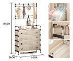 Multifunctional Entryway Organizer with Coat Rack & Shoe Cabinet