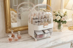Luxury Cosmetic Organizer with Dust-Proof Cover & drawers