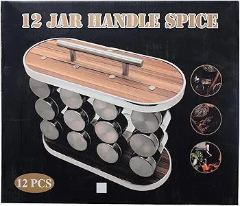 Premium Vertical Spice Rack Organizer (12-Jar / 16-Jar Set)