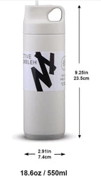 550ML Stainless Steel Tumbler Thermo Bottle with Straw