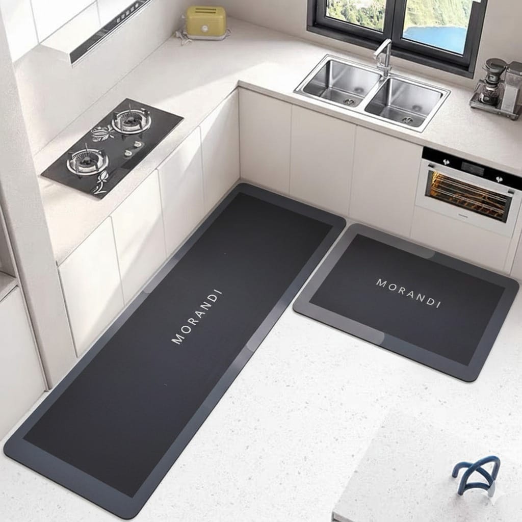 2-Piece Large Runner & Mat Set – Elegant Napa Leather Finish with Anti-Slip Base - My Store