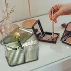 Acrylic Cotton Pad & Bud Organizer Box with Lid - My Store